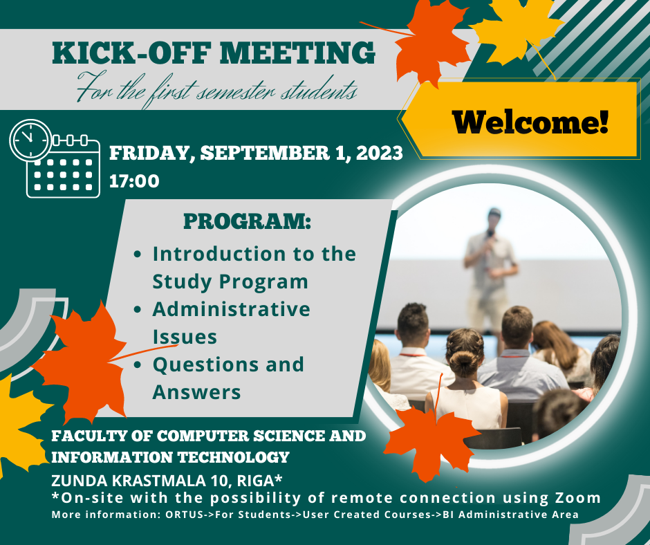 Kick-Off Meeting – Fall 2023